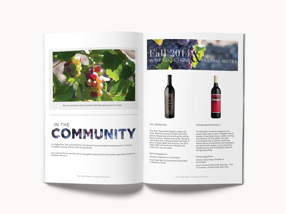 Amarie Design Co. Graphic Design Newsletters for Wineries Paso Robles California