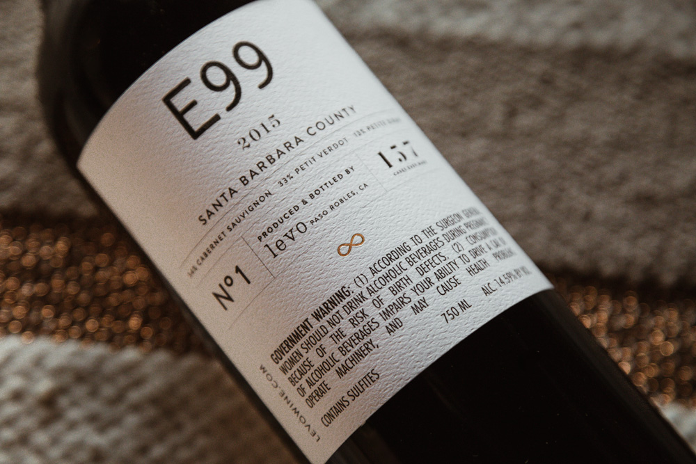 Amarie Design Co. Wine Label Design for Levo Wine E99 Cabernet